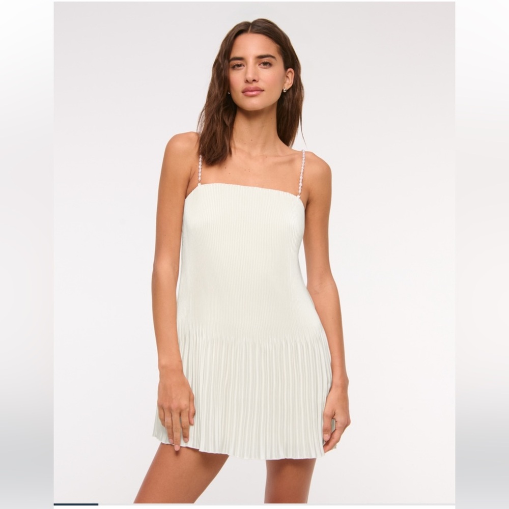 Giselle Faux Pearl Pleat Release Mini Dress